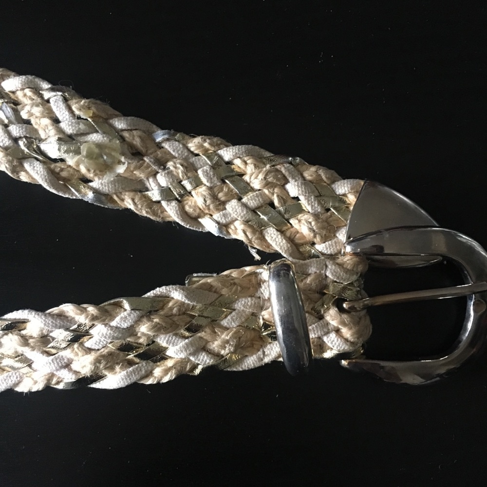 Vintage Metallic Braided Belt